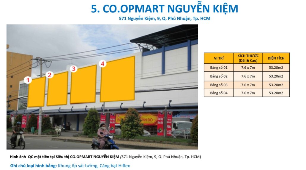 các bảng quảng cáo tại coopmart