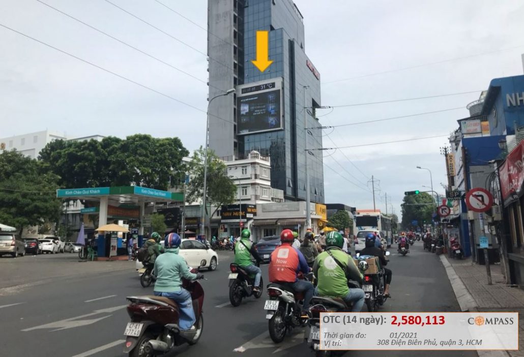 quảng cáo màn hình led robot tower 308 Điện Biên Phủ