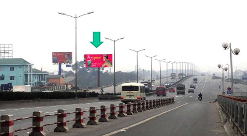 Bảng quảng cáo ngoài trời HM06A - Lĩnh Nam – Cầu Thanh Trì, Hướng nhìn từ cầu Thanh Trì, Hà Nội