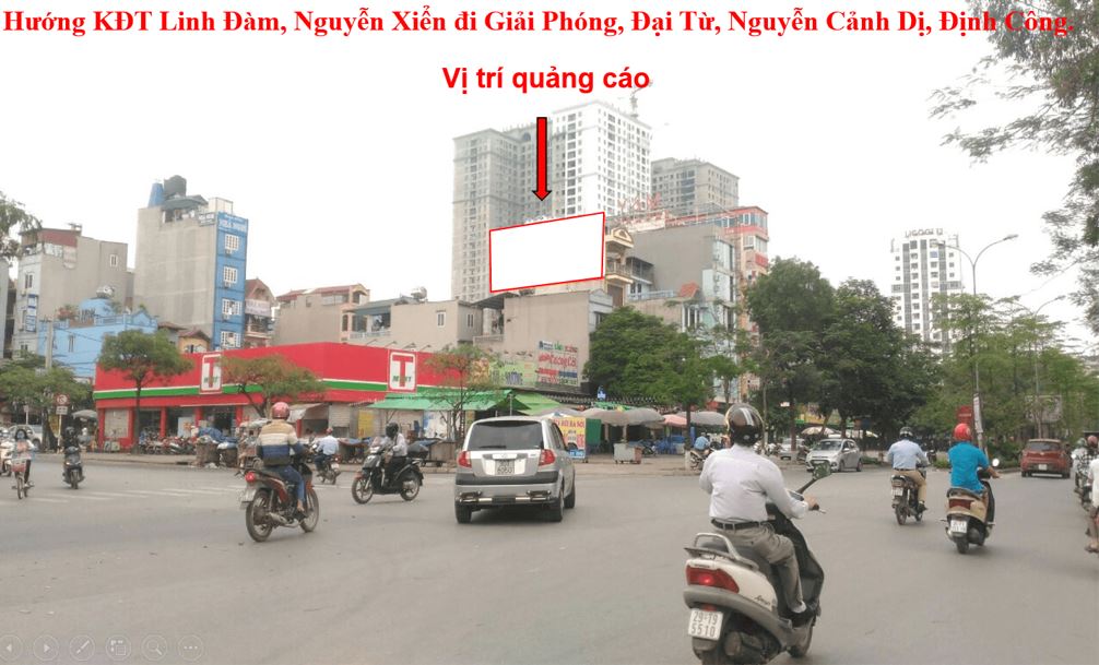 Bảng quảng cáo ngoài trời ngã ba Nguyễn Hữu Thọ - Nguyễn Cảnh Dị - Đại Từ, quận Hoàng Mai, Hà Nội