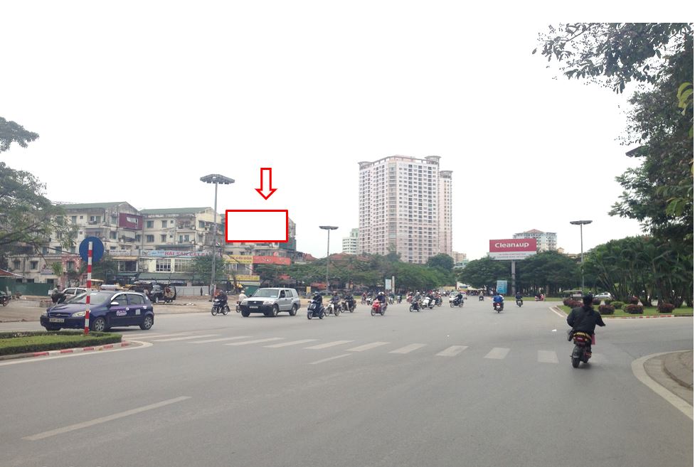 Outdoor billboard at Crossroads of Nguyen Khanh Toan - Nguyen Van Huyen, Cau Giay district, Hanoi: