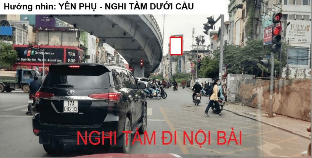 Bảng quảng cáo ngoài trời Nghi Tàm, Yên Phụ, quận Tây Hồ, Hà Nội