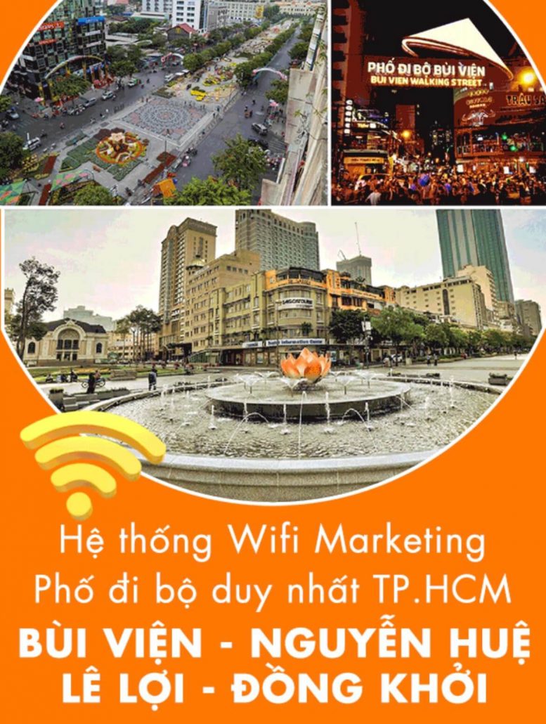 wifi marketing tại phố đi bộ