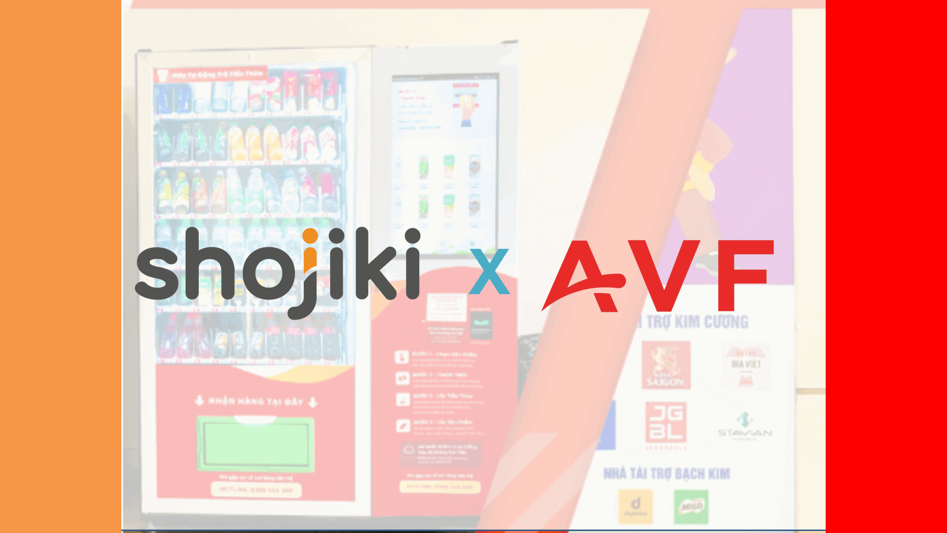 Shojiki - AVF hợp tác khai thác quảng cáo máy bán hàng tự động