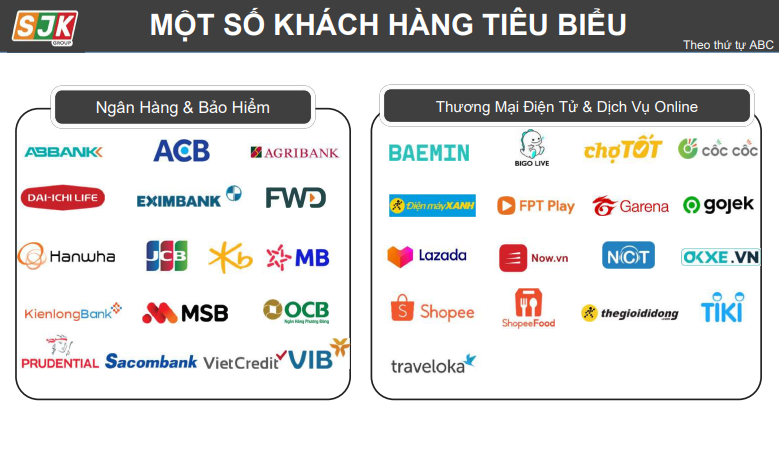 Một số khách hàng tiêu biểu của SJK Group