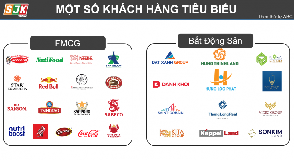 Một số khách hàng tiêu biểu của SJK Group