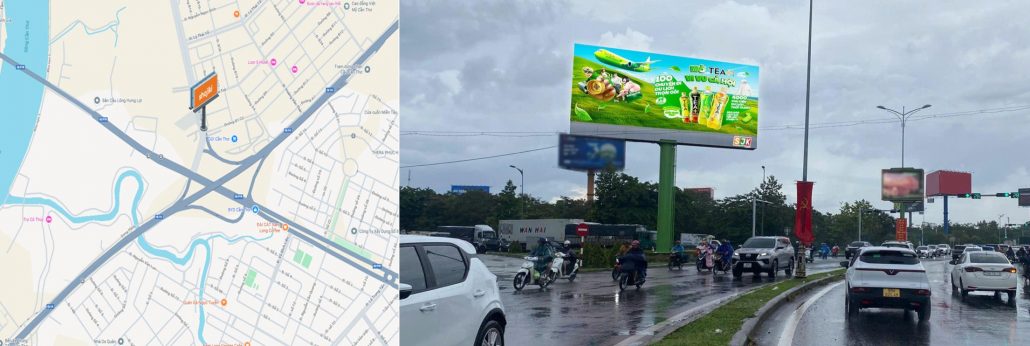 Vị trí màn hình LED nút giao IC3 Hưng Phú, Cái Răng, Cần Thơ