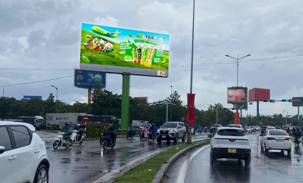 Vị trí màn hình LED nút giao IC3 Hưng Phú, Cái Răng, Cần Thơ hướng nhìn cầu vượt