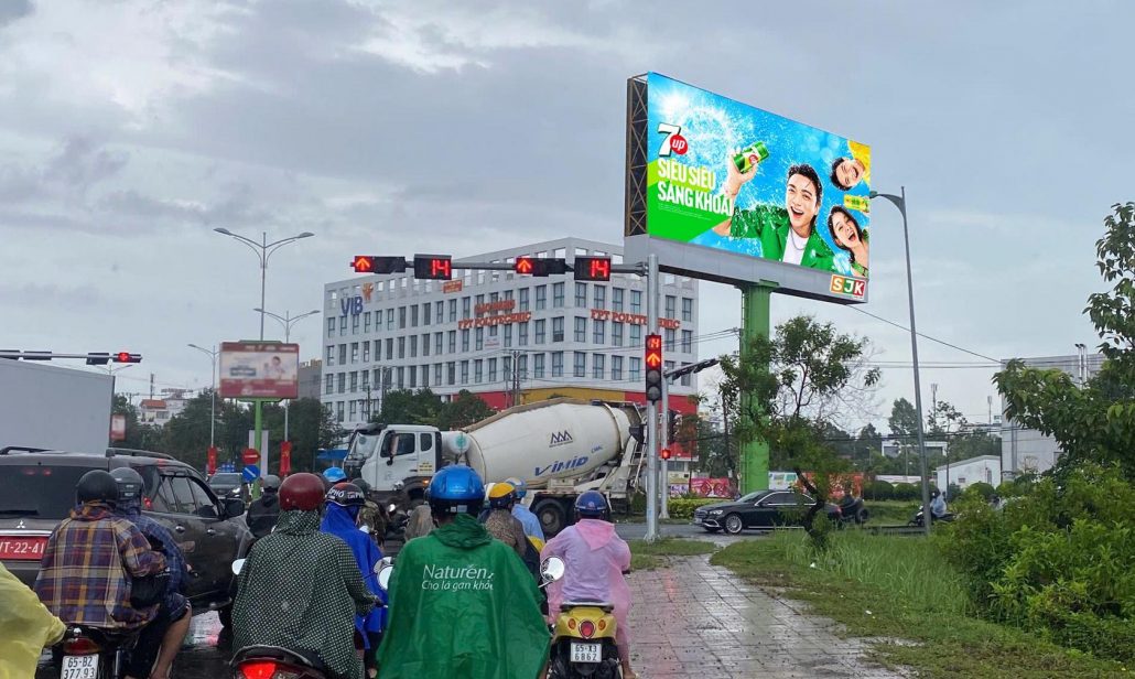 Vị trí màn hình LED nút giao IC3 Hưng Phú, Cái Răng, Cần Thơ hướng nhìn Quang Trung