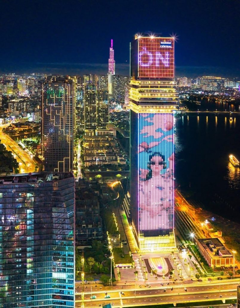 Led tòa tháp số 02 Tôn Đức Thắng với 4 mặt tiền led