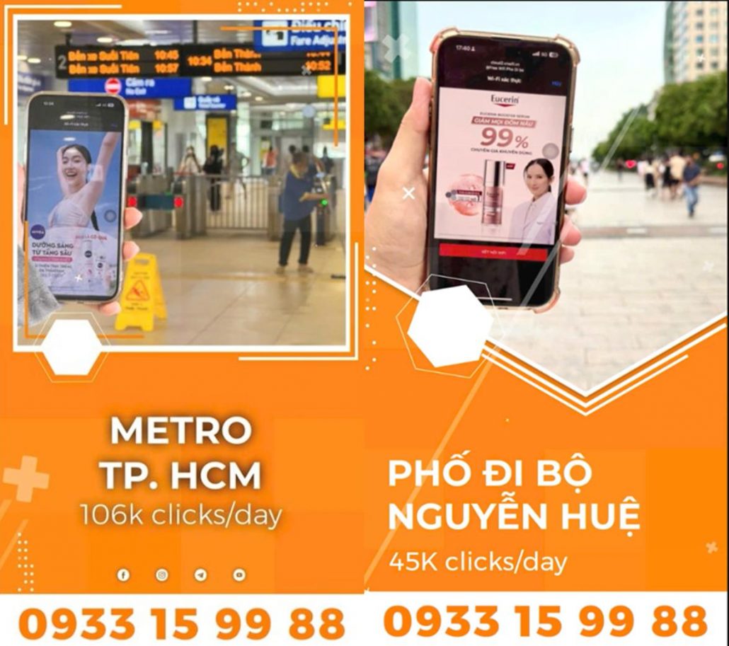 wifi marketing phố đi bộ Nguyễn Huệ và Metro HCM