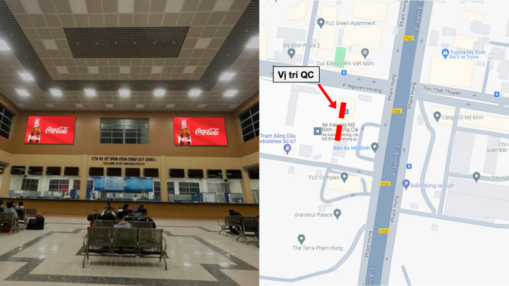 Màn hình quảng cáo LED bến xe Mỹ Đình