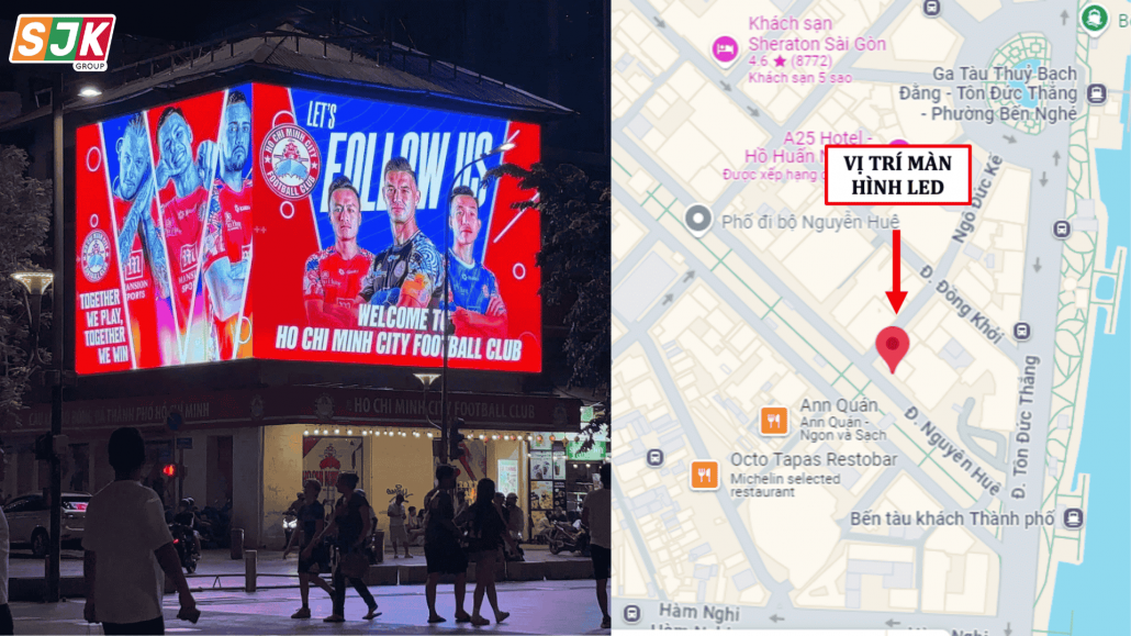 Màn hình quảng cáo 3D 12 Bis Nguyễn Huệ tại phố đi bộ